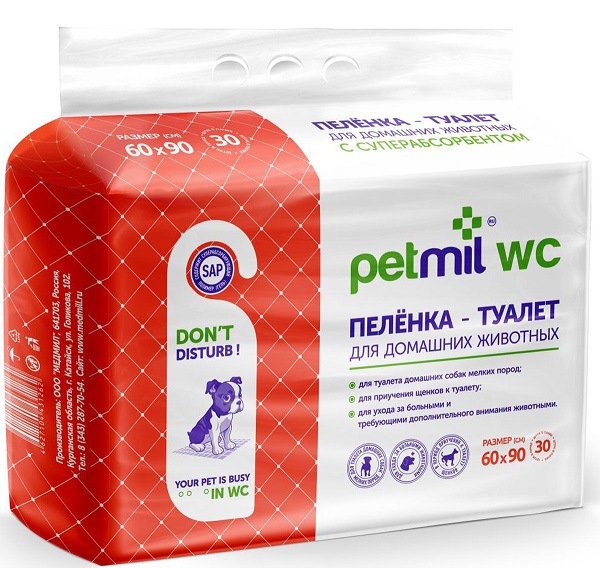 Пеленки Petmil WC Гелевые 60х90 30шт