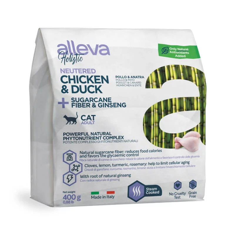 Alleva Holistic Cat Neutered с Курицей и Уткой 400г