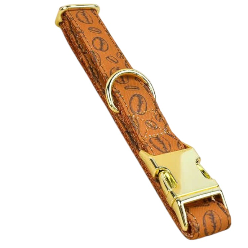 Ошейник MidePet "Color Blooming" S 1,5x20-30 см коричневый с рисунком