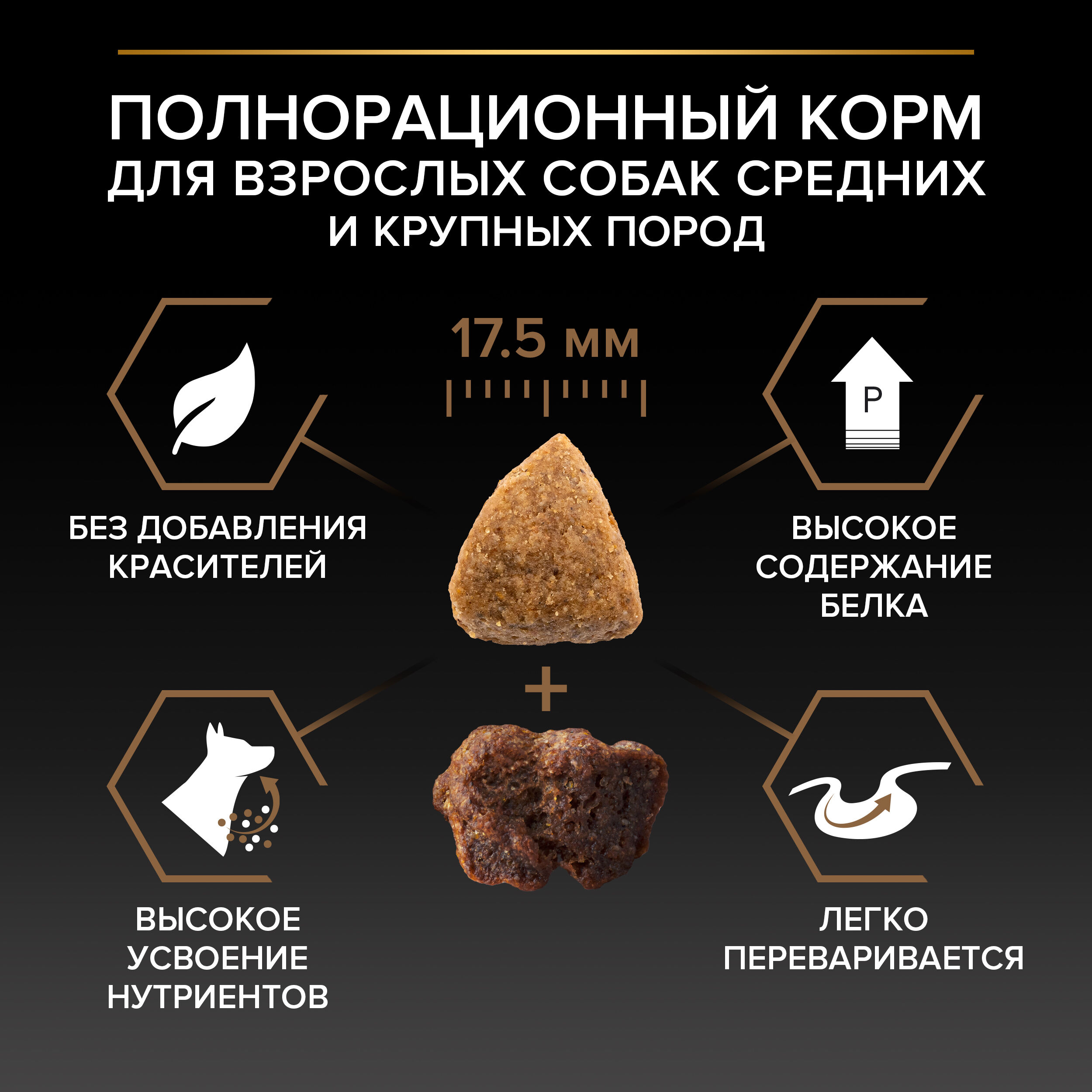 Сухой корм PRO PLAN DUO DELICE для взрослых собак средних и крупных пород, с высоким содержанием говядины, 10 кг