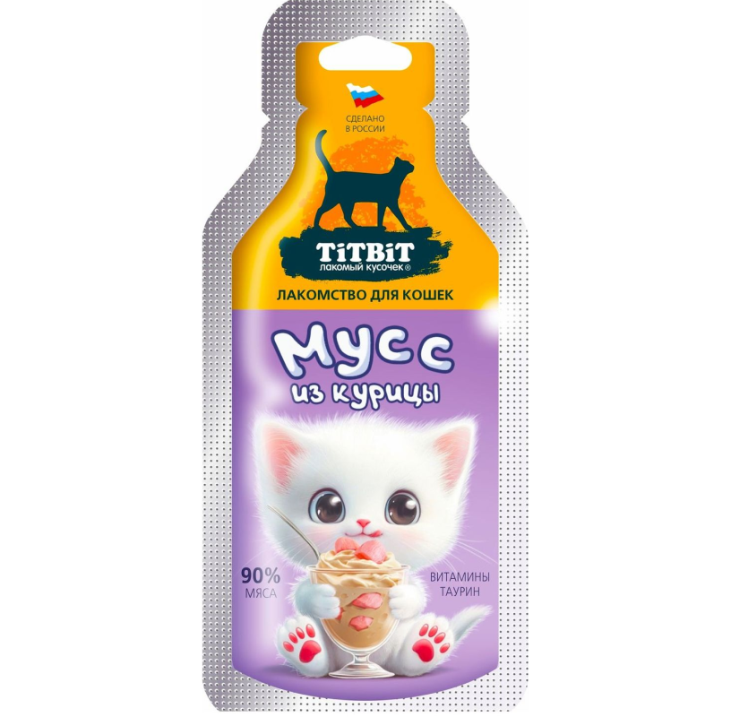 Лакомство Мусс из курицы для Кошек 15г