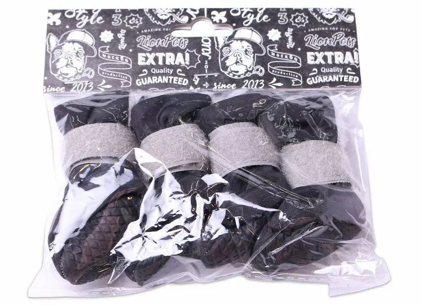 Ботинки Зимние LIon черные XS 4,5x3,5x8см (4шт.) для Собак