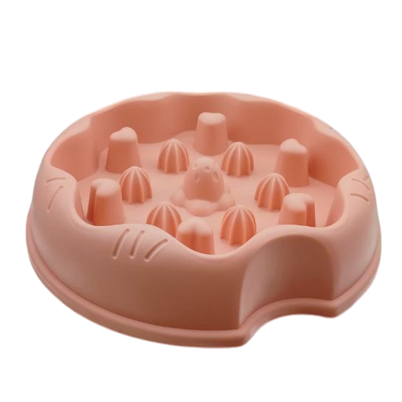 Миска TopPet 20-09 пластик, для медленного поедания корма, сердечки, 350 мл