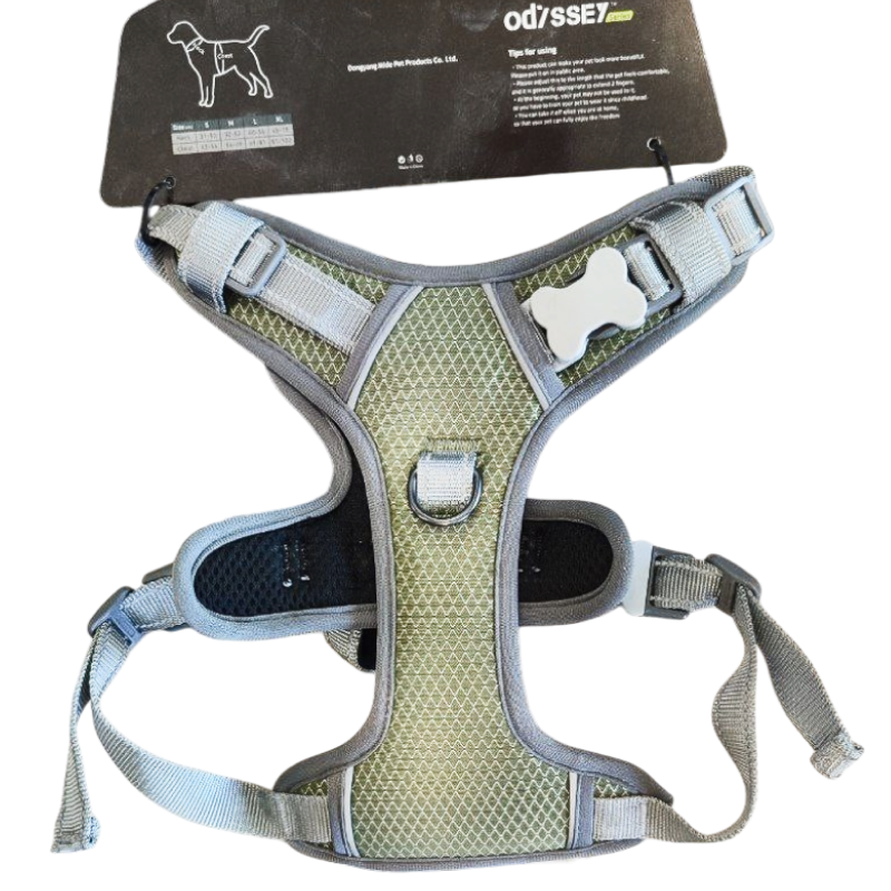 Шлейка MidePet "Odyssey" - M (шея 32-52, грудь 56-69 см) зеленая