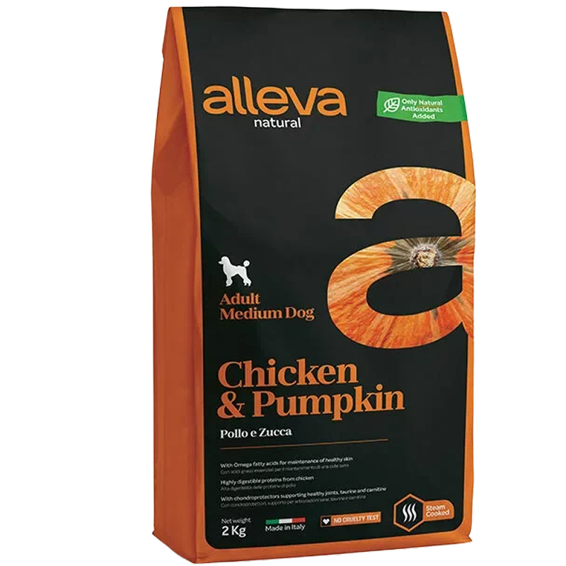 Alleva Natural Dog 2кг с Курицей и Тыквой