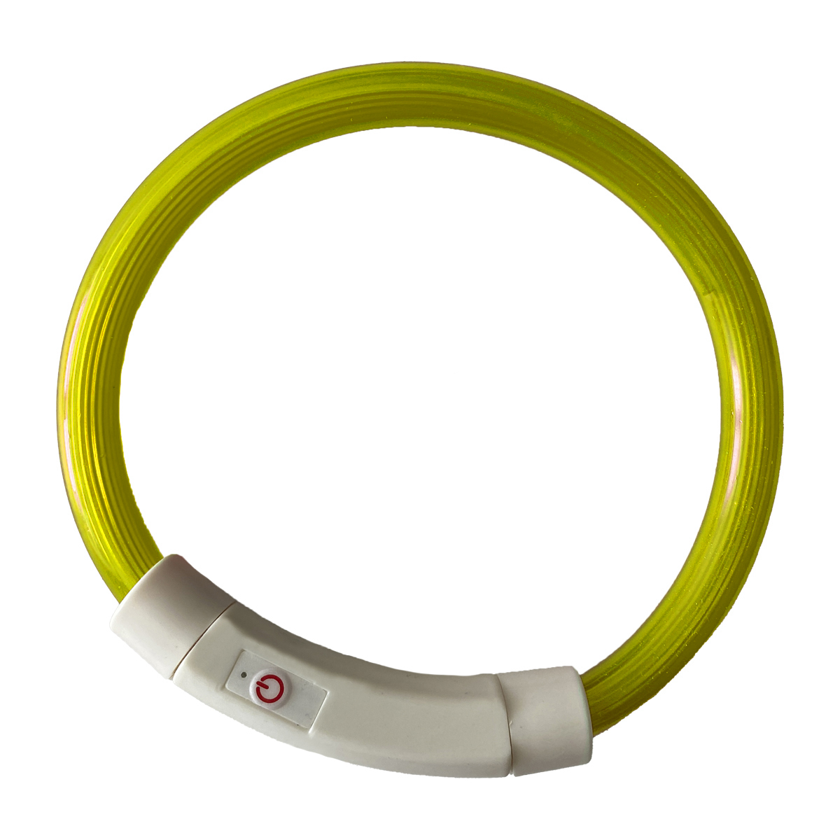 Ошейник TopPet Neon S (35см) светящийся, желтый