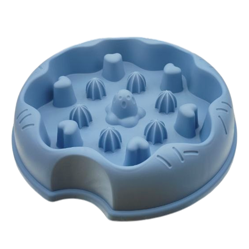 Миска TopPet 20-09 пластик, для медленного поедания корма, сердечки, 350 мл