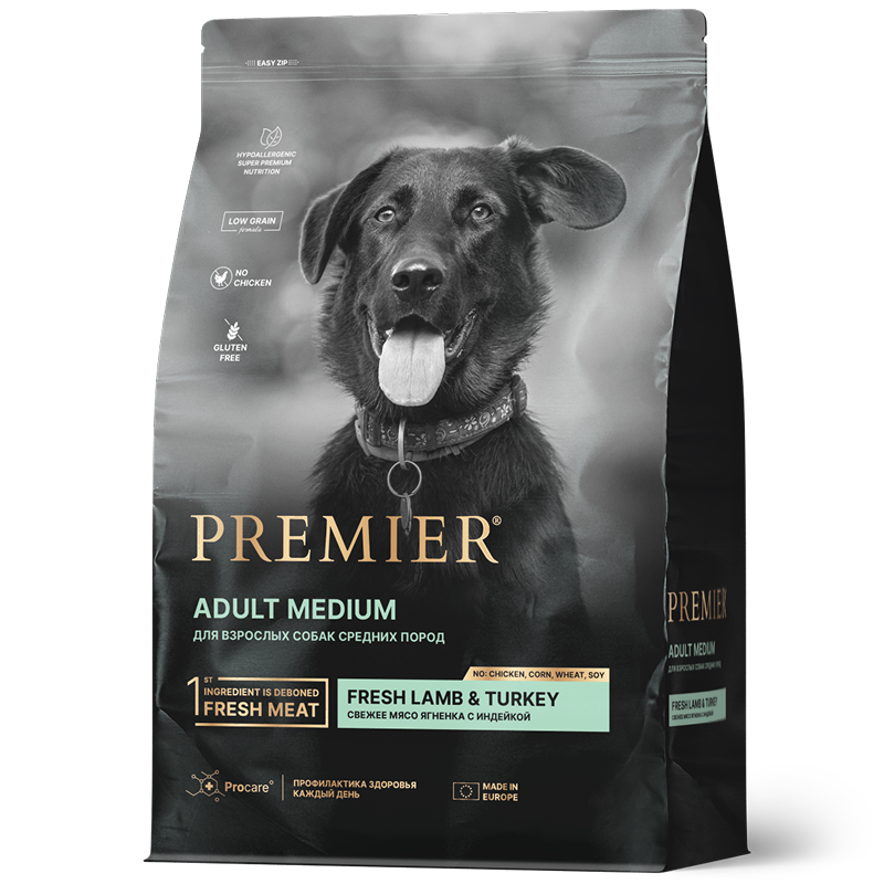 Premier Dog Adult Medium Lamb&Turkey 10кг
