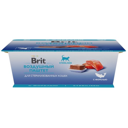 конс. Brit Воздушный паштет для стерилизованных Кошек Форель, 100г
