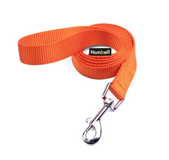 Поводок Nunbell нейлон 15мм*120см Оранжевый со светоотражающей нитью