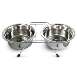 Подставка (Triol) 9002 + 2 миски 0.35л