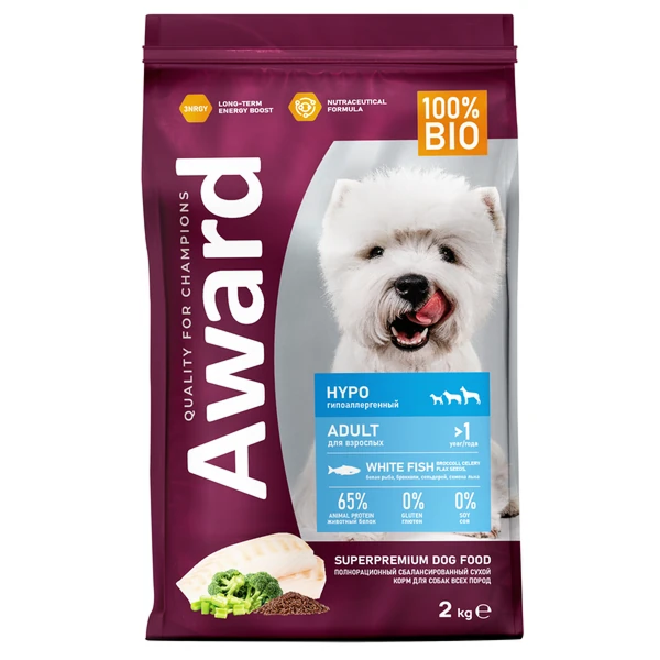 Award Hypo для Собак всех пород с Белой Рыбой 2кг