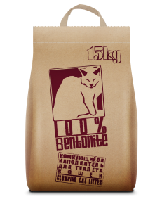 Комкующийся наполнитель похож на цемент: впитывает влагу  и образует твердые комки