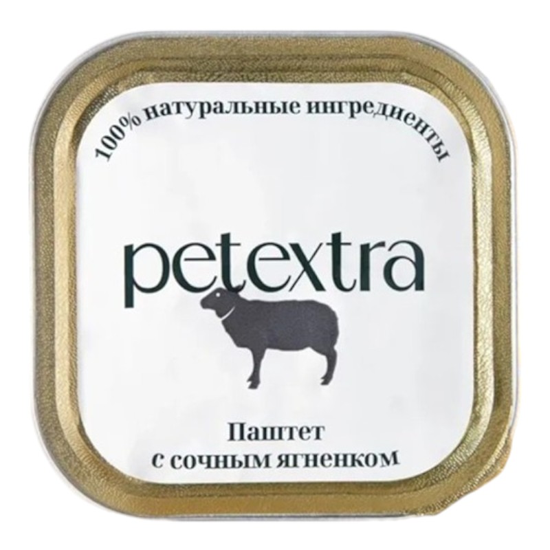 конс. Petextra 100г Паштет с сочным Ягненком для Кошек