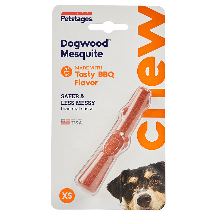 Игрушка Petstages для Собак Mesquite Dogwood с ароматом барбекю 13см очень маленькая