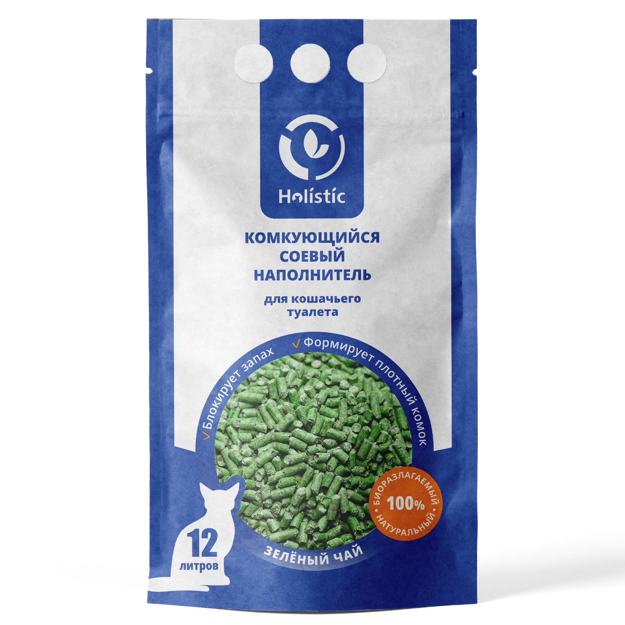 Holistic Green Tea Тофу 12л Комкующийся