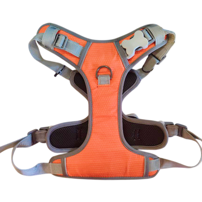 Шлейка MidePet "Odyssey" - S (шея 31-50, грудь 43-56 см) оранжевая