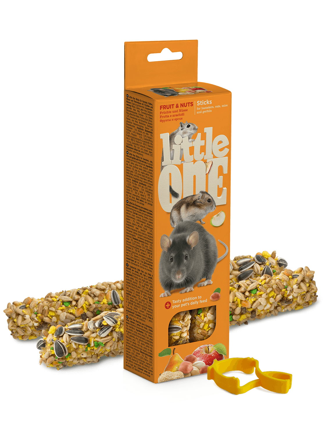 Палочки Little One для Хомяков, Крыс, Мышей и Песчанок с Фруктам и Орехами (60г)х2шт