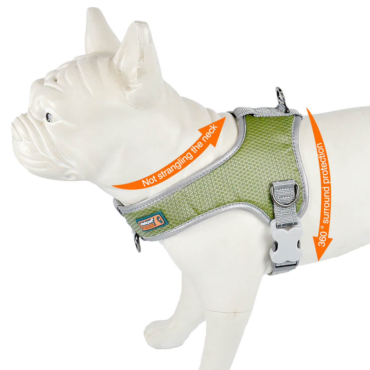 Шлейка MidePet "Odyssey" - M (шея 32-52, грудь 56-69 см) зеленая