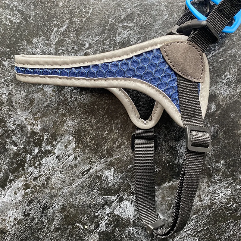 Шлейка Midepet с cотами L образная M (шея 40, грудь 38-52см) Синяя