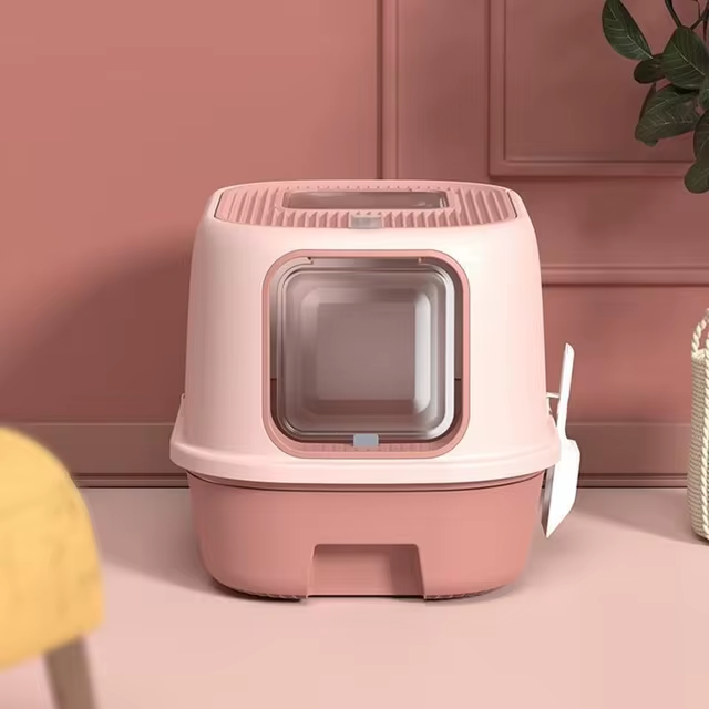 Туалет TopPet (50х38х37) Закрытый c дверцей и выдвижным лотком