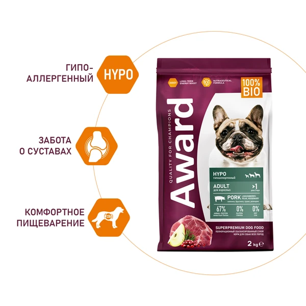 Award Hypo для Собак всех пород со Свининой 2кг