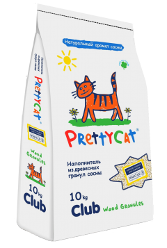 PrettyCat Wood Granules Древесный 10кг