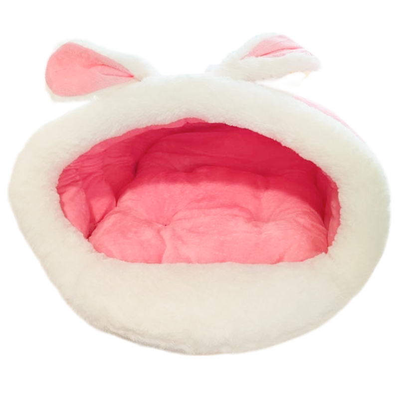 Лежанка мешок TopPet Зайка, розовая 37x50x30