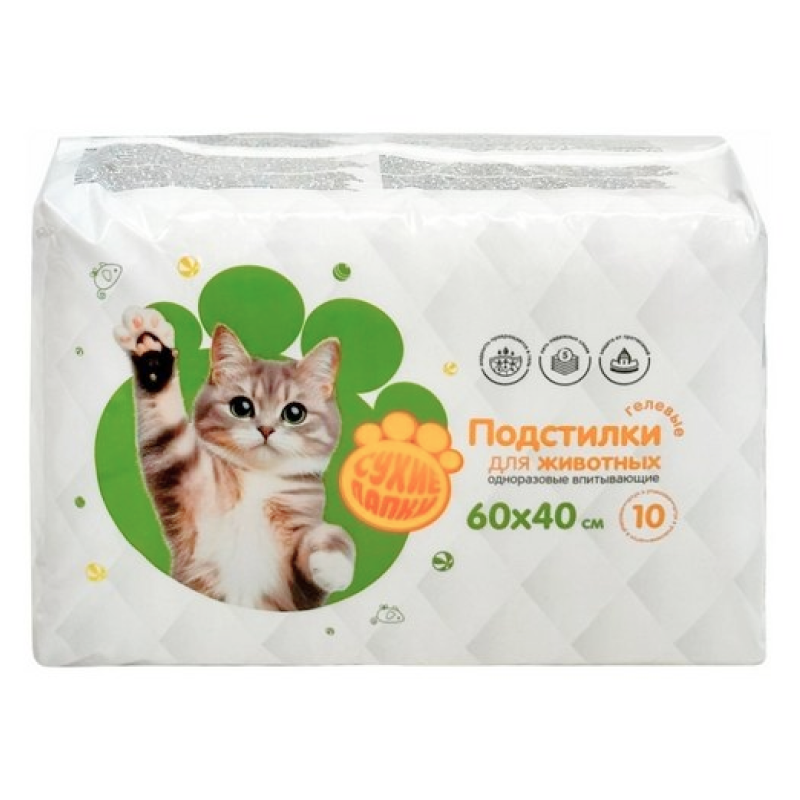 Пеленки Доброзверики (Пелигрин) Гелевые 60х40см 10шт