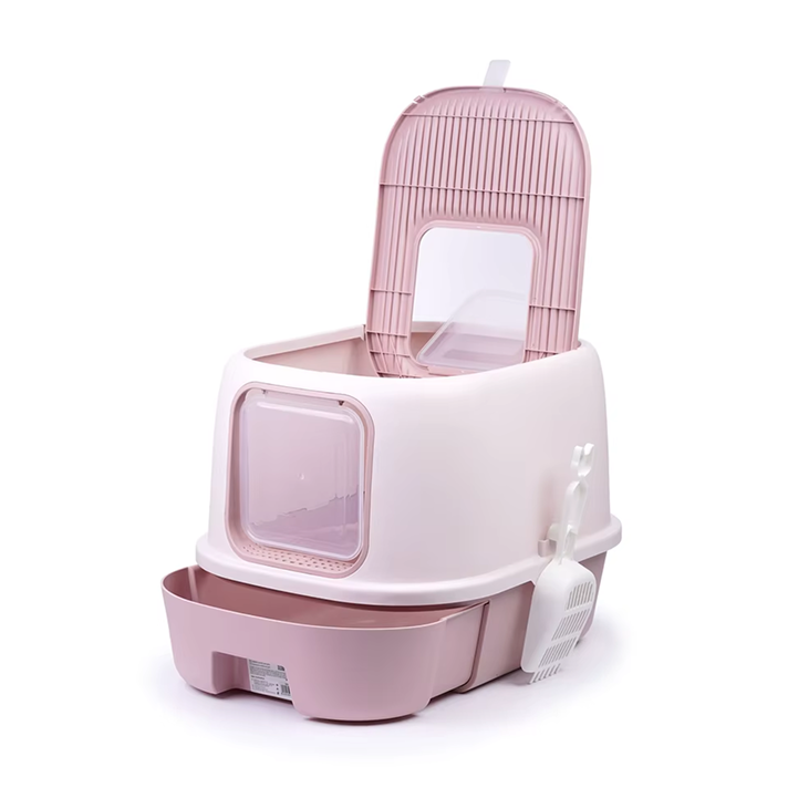 Туалет TopPet (50х38х37) Закрытый c дверцей и выдвижным лотком