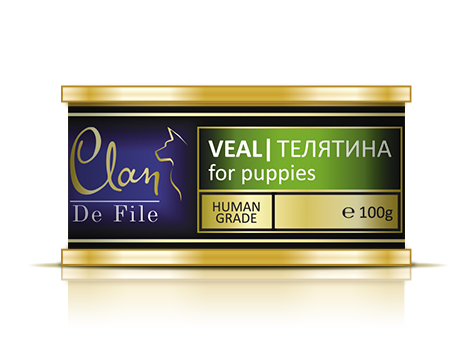 конс. Clan De File 100г с Телятиной для Щенков