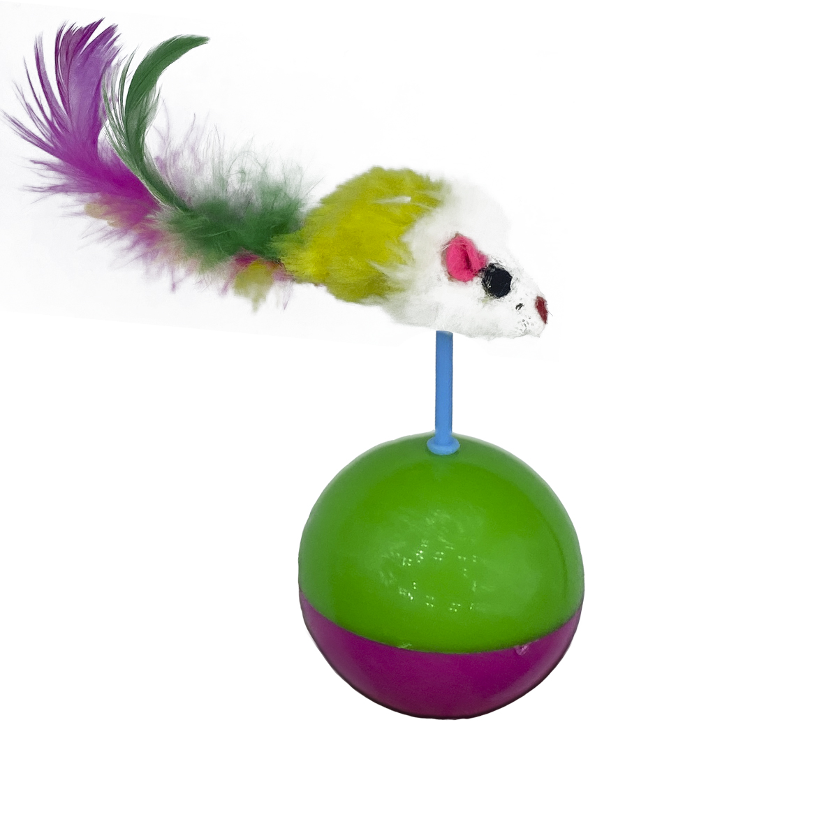 Игрушка Nunbell для кошек Мяч-неваляшка с мышкой