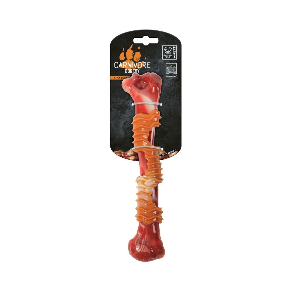 Игрушка M-pets Carnivore Кость, вкус бекона 17,8x4,9x4см для Собак