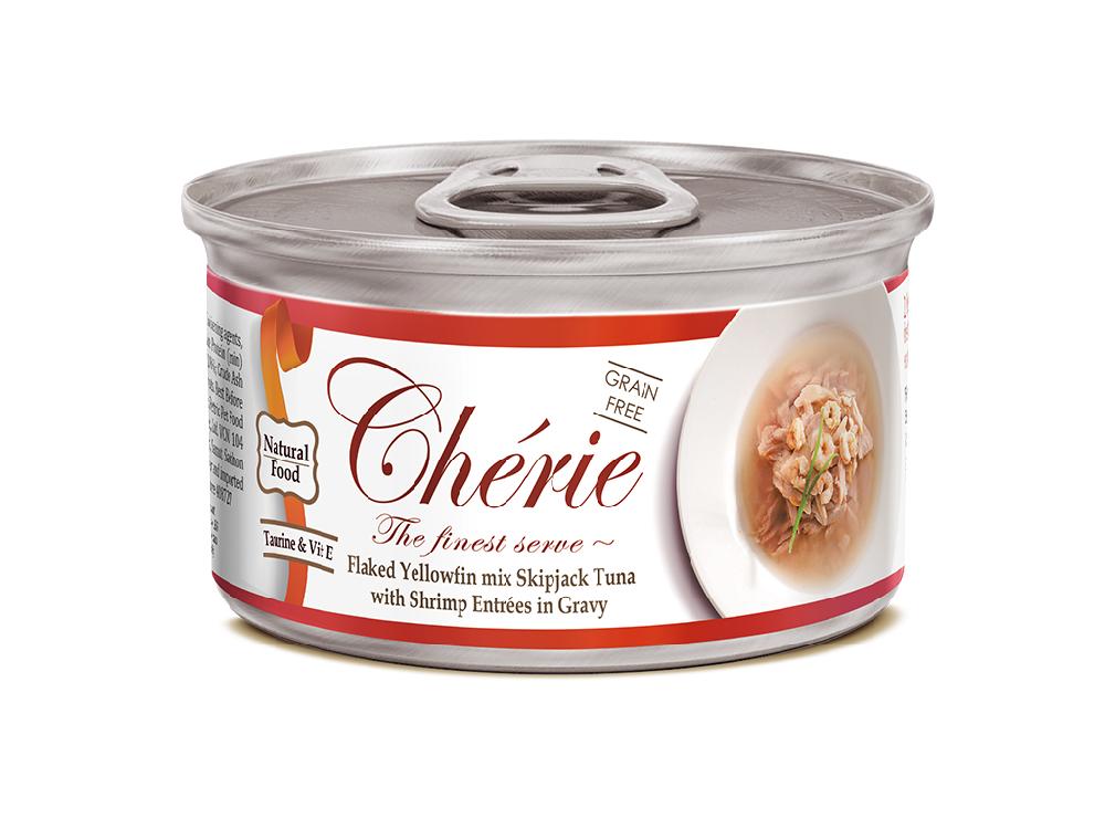 конс. Cherie 80г Тунец с Креветкой для Кошек