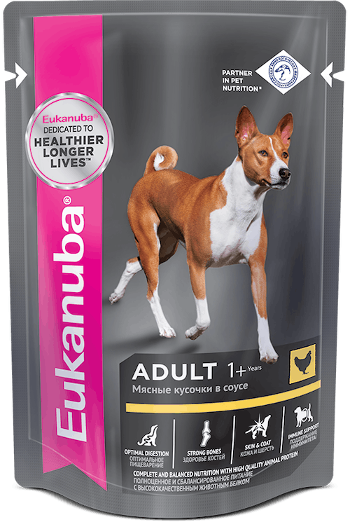 пауч Eukanuba для Собак с курицей 100г