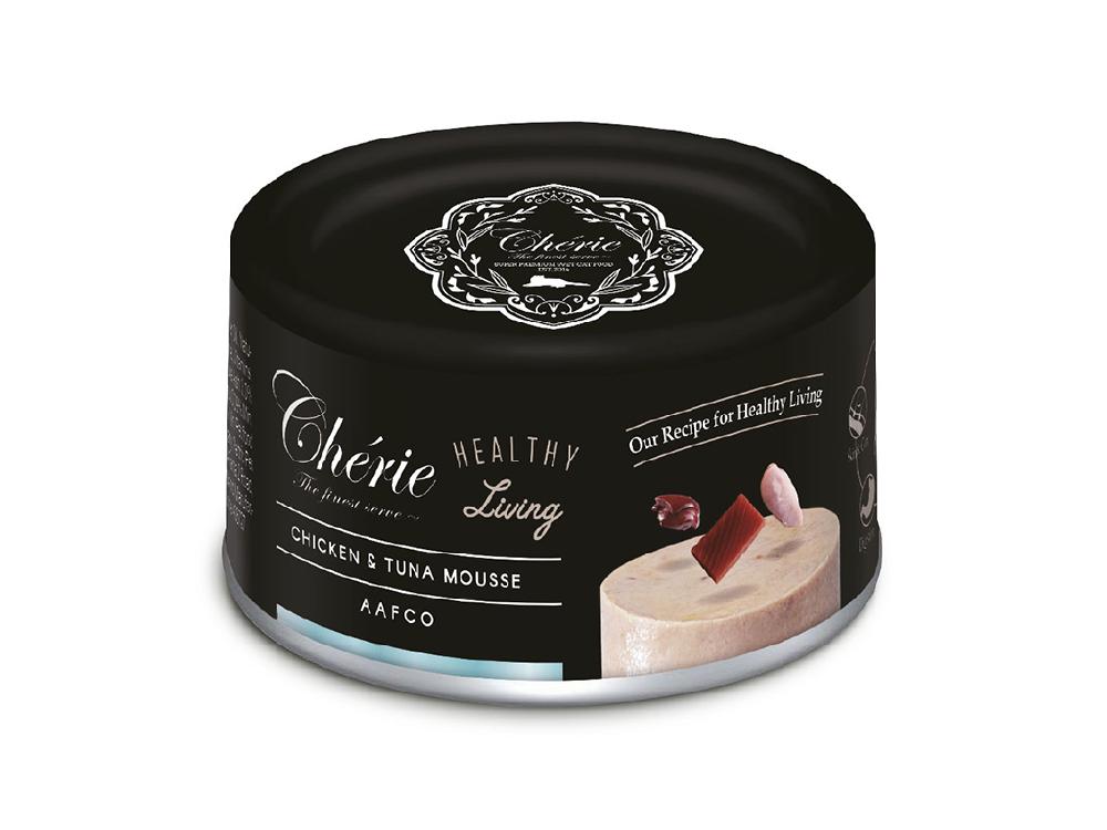 конс. Cherie 80г Мусс из Курицы с Тунцом для Кошек