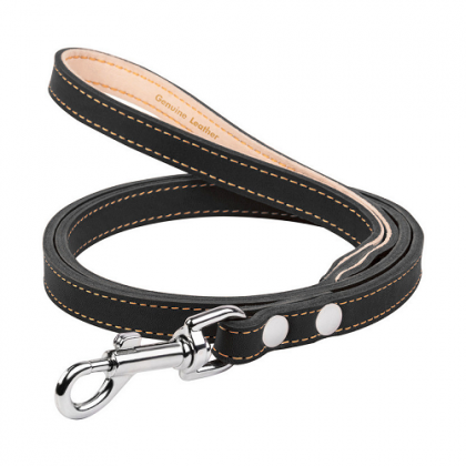 Поводок Collar двойной прошитый 14мм*122см Черный