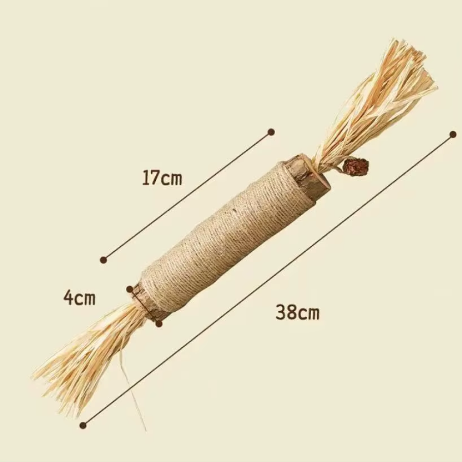 Игрушка TopPet для кошек Палочка с джутом, кукурузными кисточками, плодом Мататаби