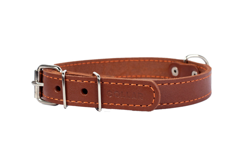 Ошейник Collar 20мм*32-40см Коричневый Одинарный