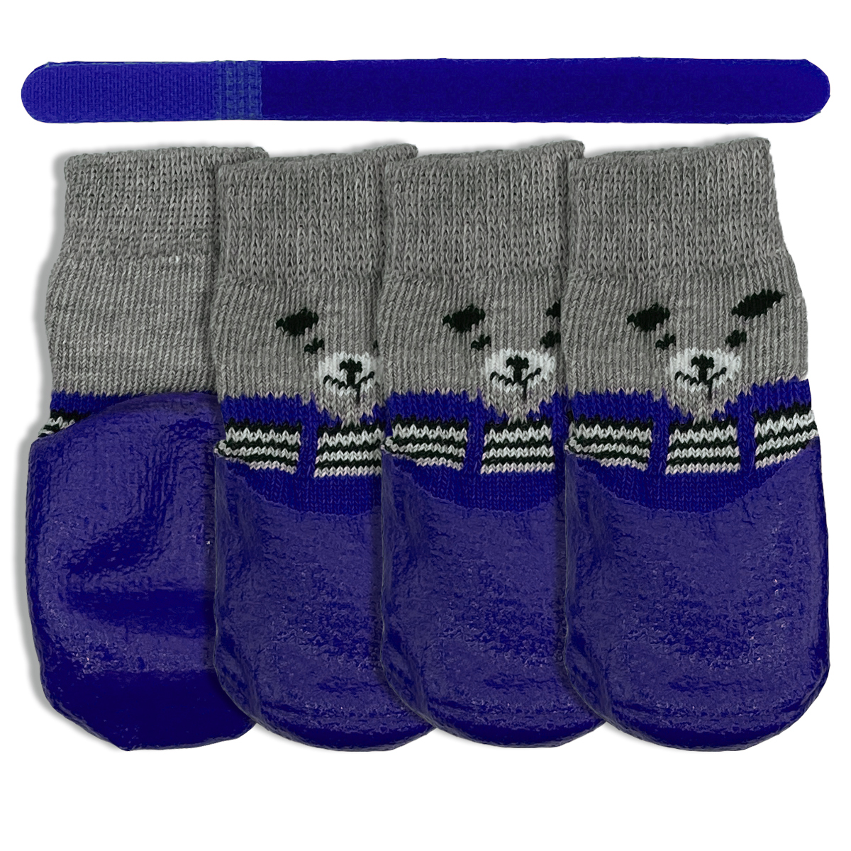 Носки для Собак Nunbell прорезиненные защитные Синие M (3,7х5,2см)