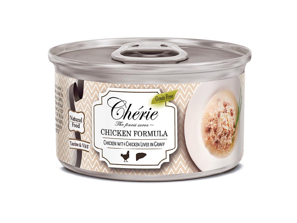 конс. Cherie 80г Курица с Печенью для Кошек