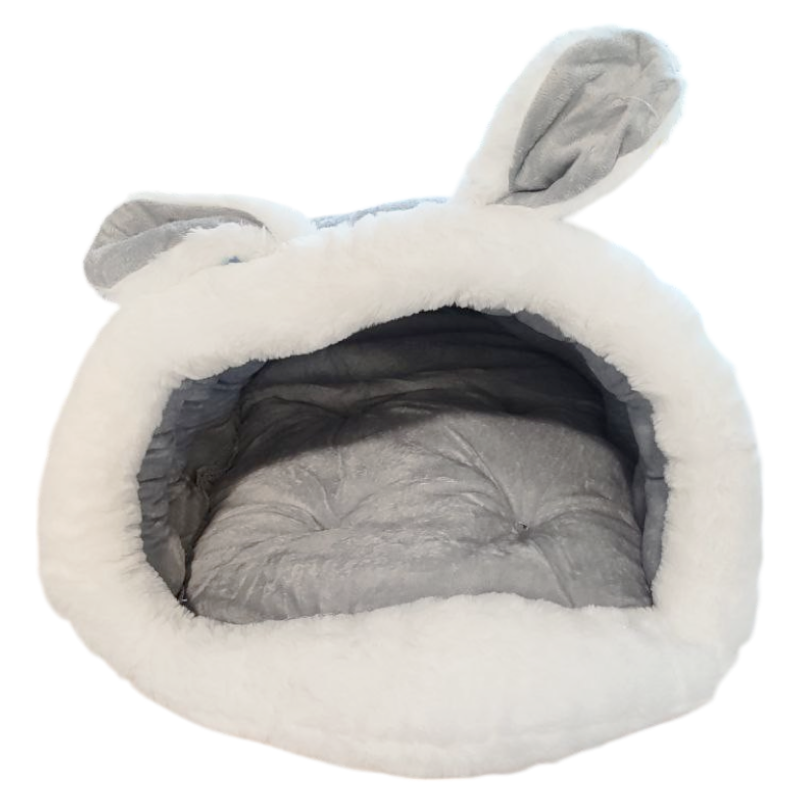 Лежанка мешок TopPet Зайка, серая 37x50x30