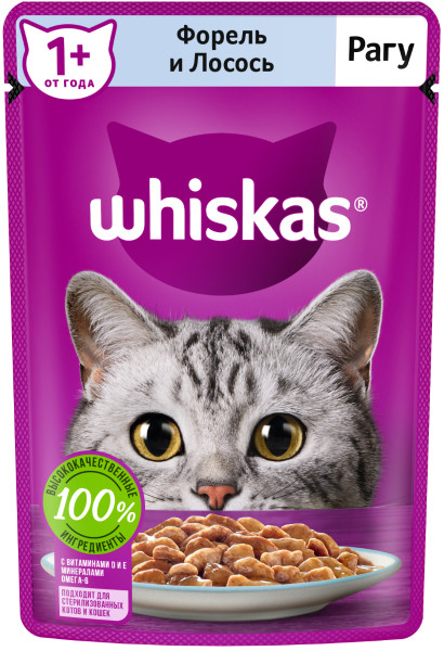 Whiskas пауч Рагу с Форелью
