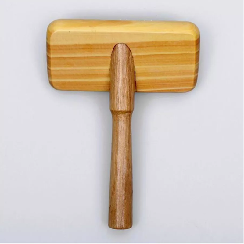 Пуходерка Деревянная с каплей средняя