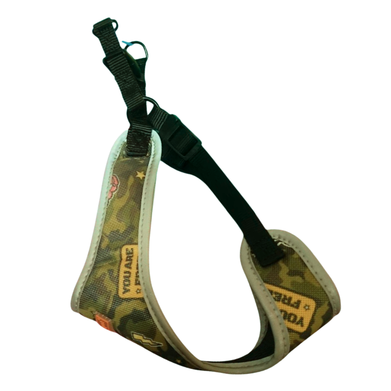 Шлейка Midepet с рисунком S (шея 38см, грудь 38-48см) хаки