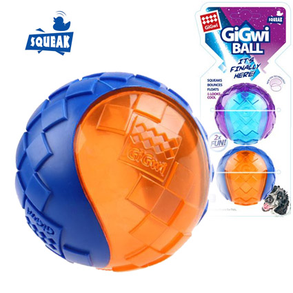 Игрушка GiGwi G-BALL Мячи 6см с пищалкой, термопласт.резина, 2шт для Собак