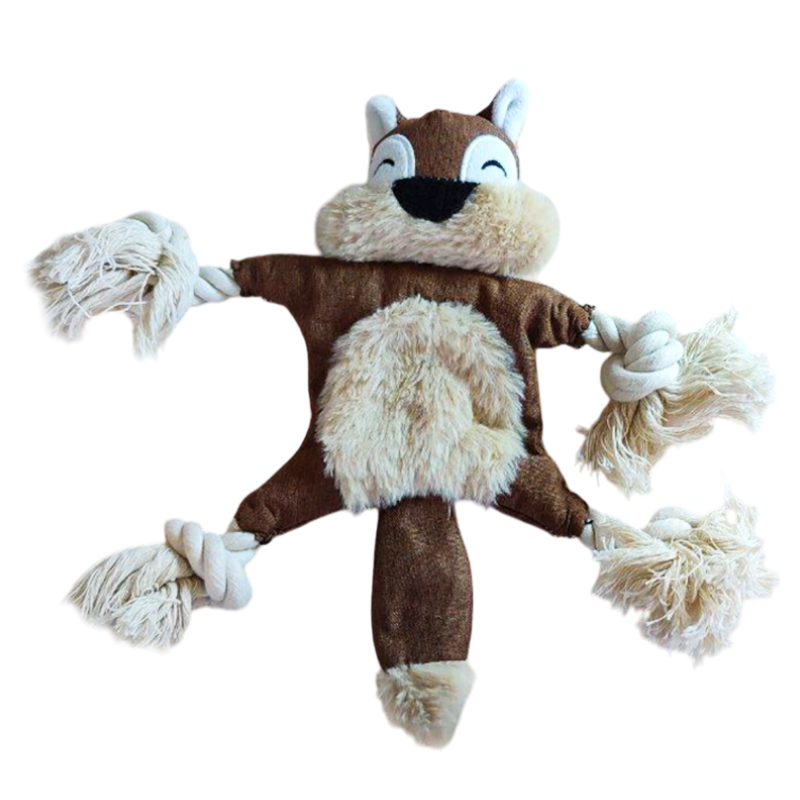 Игрушка TopPet Бурундук шуршащий с канатом, 27 см.