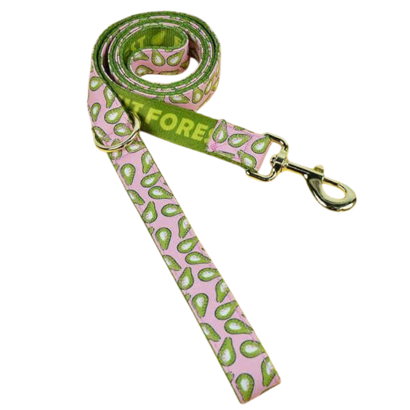 Ошейник MidePet "Color Blooming" M 2x30-40 см, розово-зеленый с рисунком