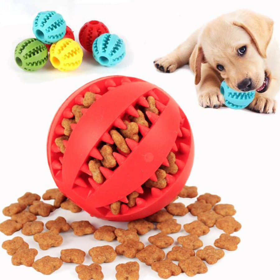 Игрушка TopPet Мяч c отверстиями для лакомств TPR, 7 см