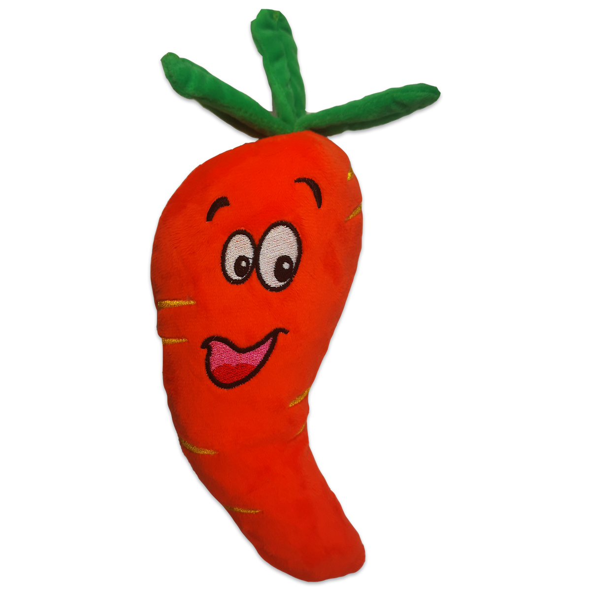 Игрушка Nunbell Морковка плюшевая с пищалкой, 19см